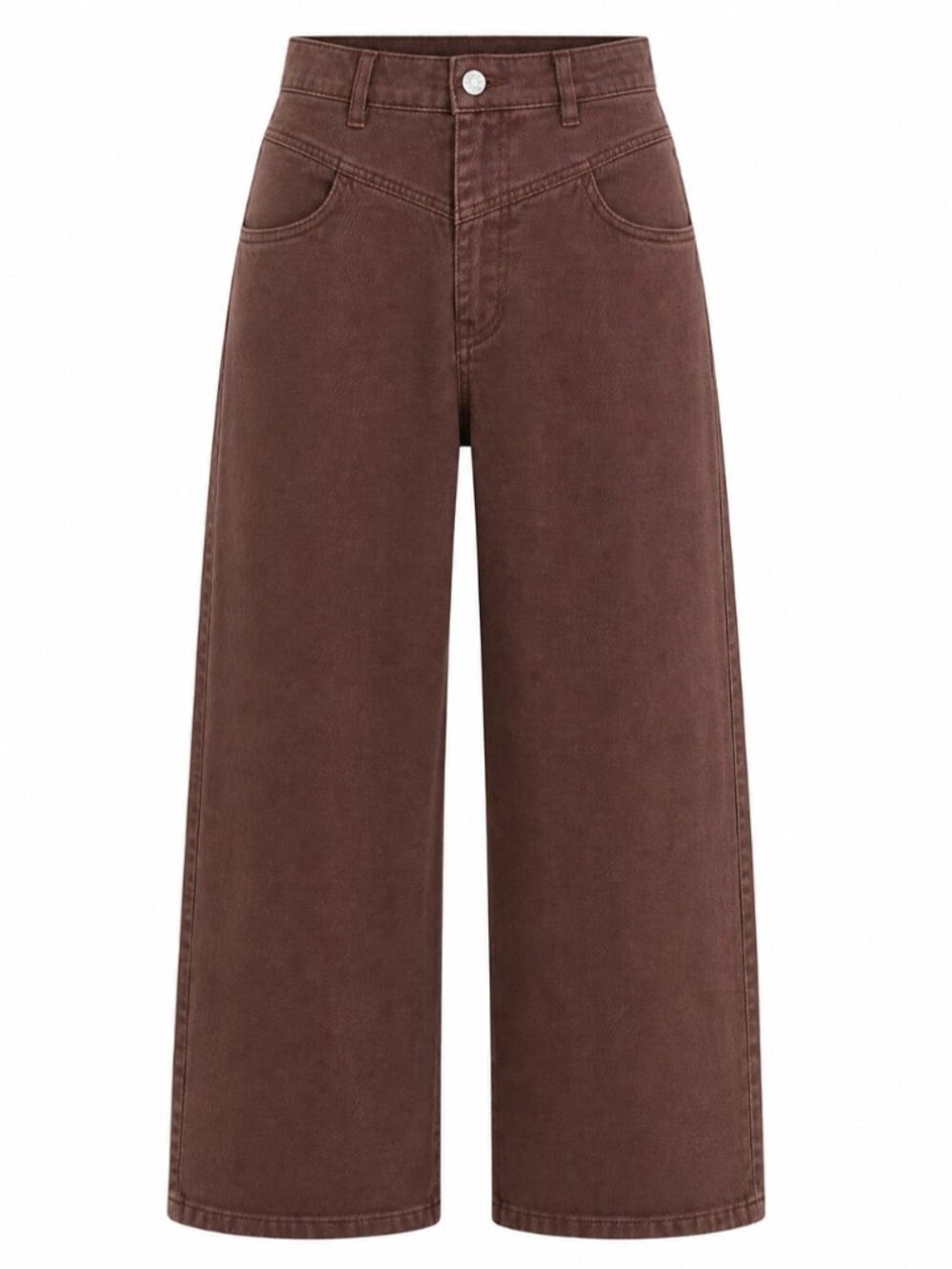 Wilfred Wide Leg Straight Pants in Brown